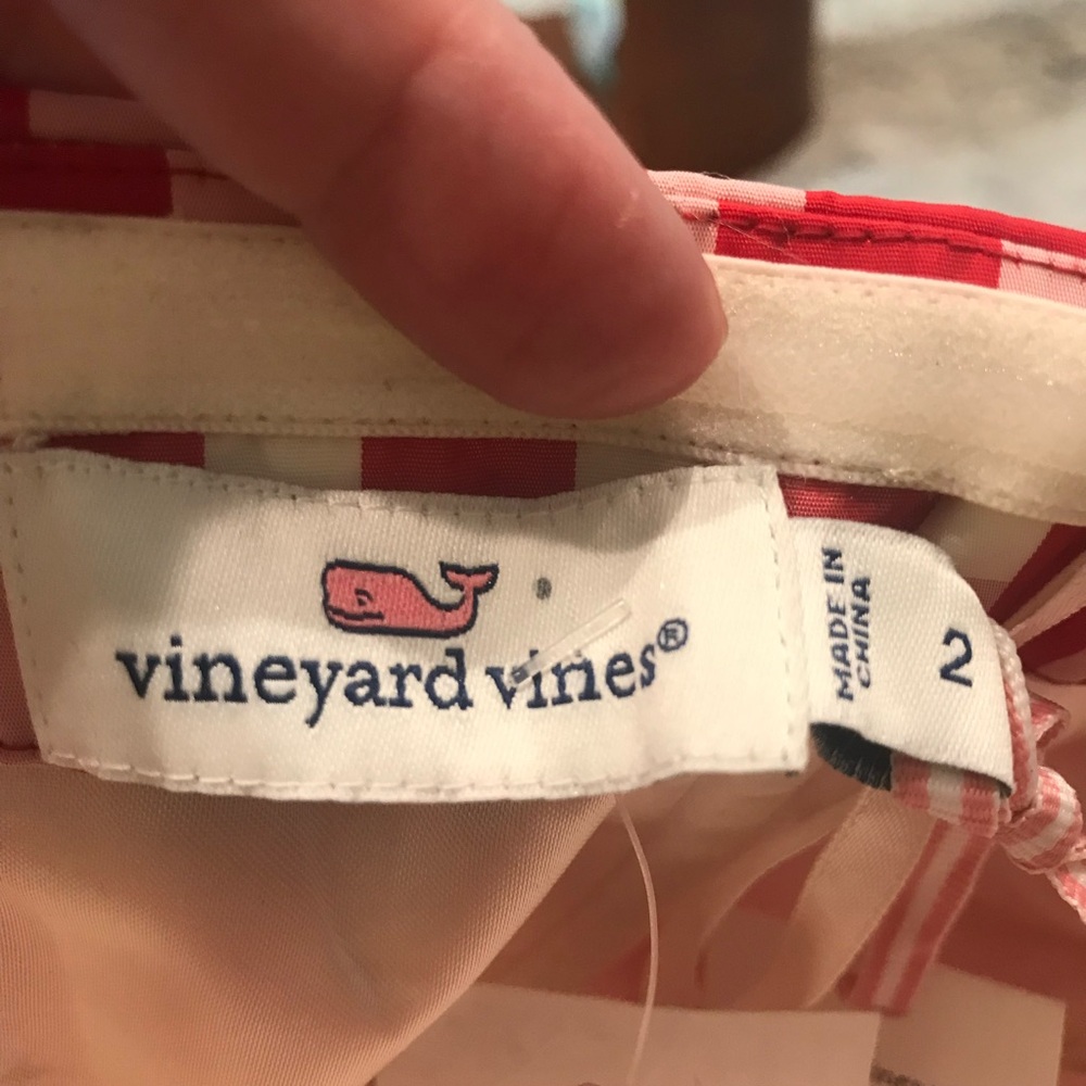 New VINEYARD VINES Multi Scale Gingham Strapless DRESS NWT - Picture 13 of 15